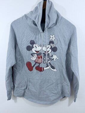 Disney Parks Long-sleeve raglan hoodie front pocket drawstring cowl/funnel-neck